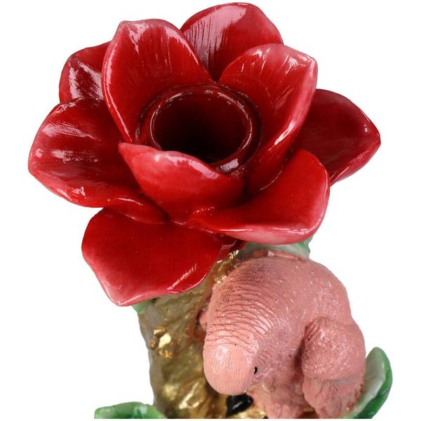 Kerzenständer - Rosa Papagei ↑ 26 cm - Wohndekoration