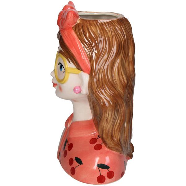 Vaas Fashion Lady ‘Jessie’ 27 cm – Met Bril en Haarband