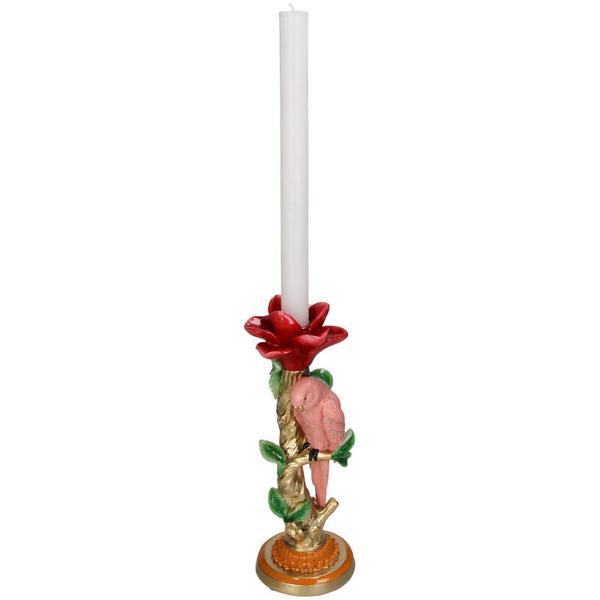 Kerzenständer - Rosa Papagei ↑ 26 cm - Wohndekoration