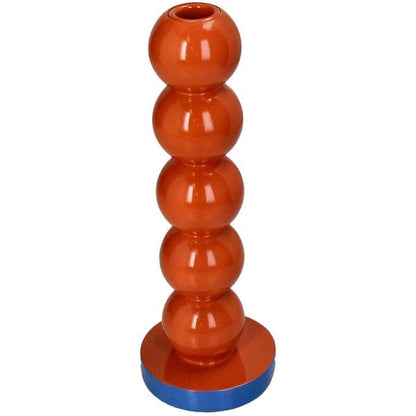 Kerzenständer Smiley Polyresin Orange 9x9x26,5cm