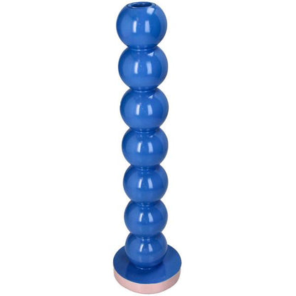 Kerzenständer Smiley Blaue Kugeln 9x9x36cm - Kerzenständer