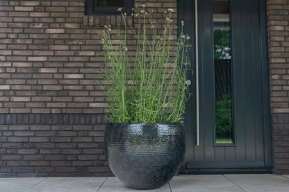 Set of 3 pots - Thom Black metal - Width
