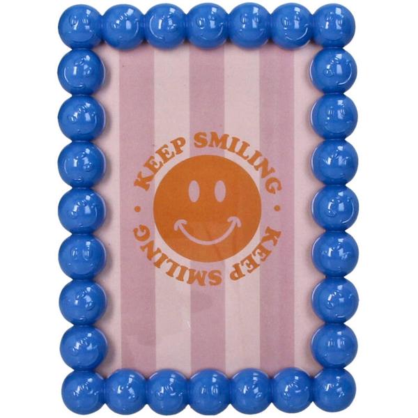 Bilderrahmen Smiley Polyresin Blau 10x15cm