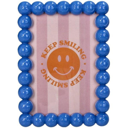 Bilderrahmen Smiley Polyresin Blau 10x15cm