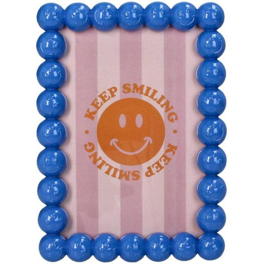 Bilderrahmen Smiley Polyresin Blau 10x15cm