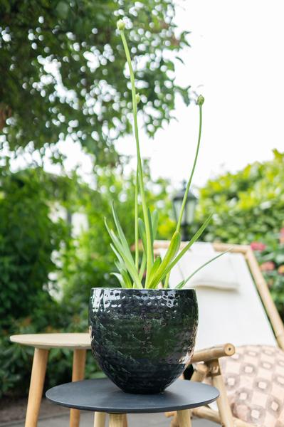 Set of 3 pots - Thom Black metal - Width